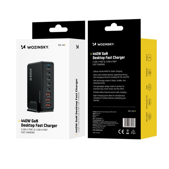 Wozinsky 240W GaN QC3 Charging Station - Black