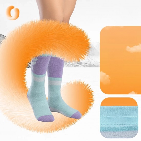 Qunature 037202 ski socks size 43-48 (L/XL) - purple-green