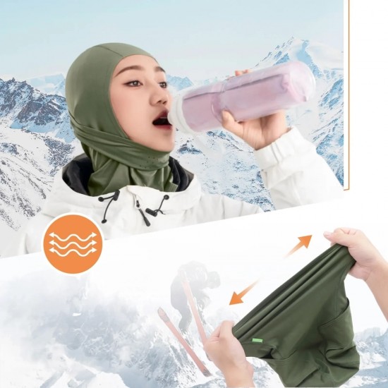 Qunature 13230023015 ski balaclava bike motorcycle balaklava size L - green