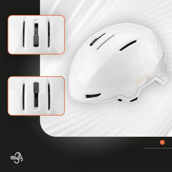 Qunature 10130003001 Ski Helmet with Earmuffs for Snowboard 58-61 cm - White