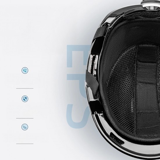 Qunature 10130003001 Ski Helmet with Earmuffs for Snowboard 58-61 cm - White