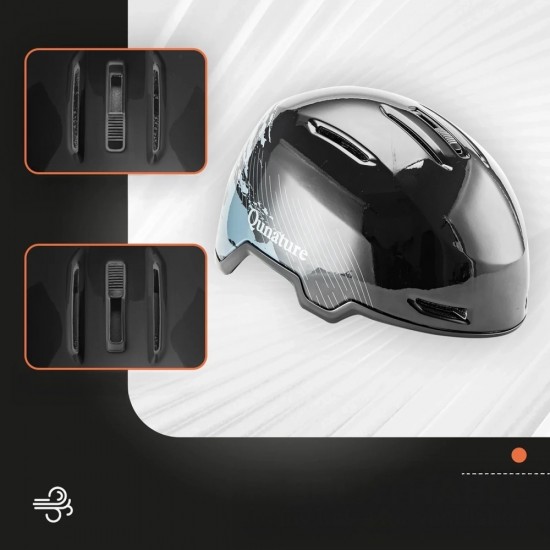 Qunature 10130003004 Ski Helmet with Earmuffs for Snowboard 54-58 cm - Black