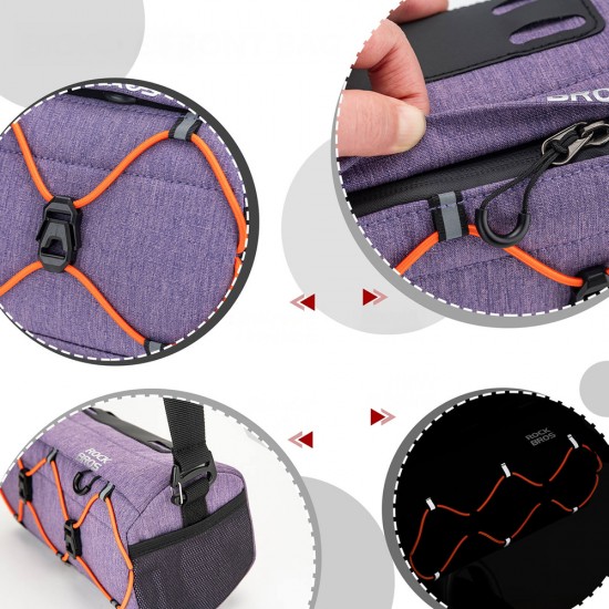 Rockbros 30110054005 Handlebar Bike Bag 2.2L - Purple