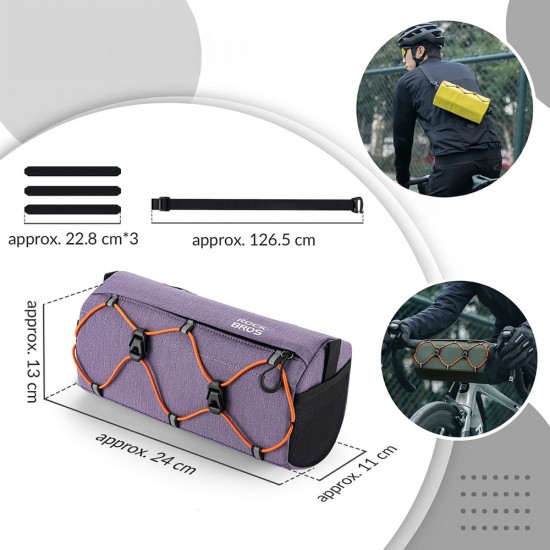 Rockbros 30110054005 Handlebar Bike Bag 2.2L - Purple