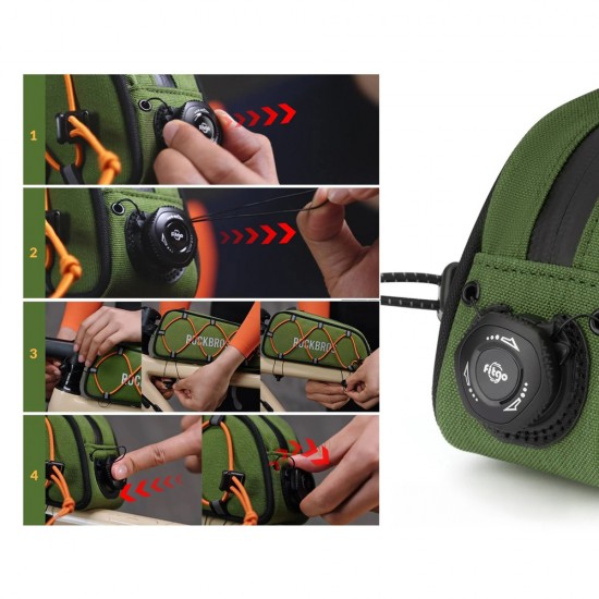 Rockbros 30120045001 ROAD TO SKY bicycle bag for the top frame tube, waterproof, 0.7L - green