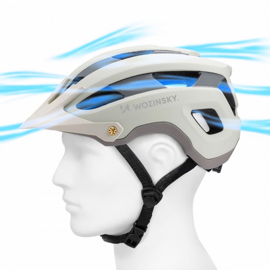 Wozinsky MTB bicycle helmet with a removable visor, lightweight, L - pastel green