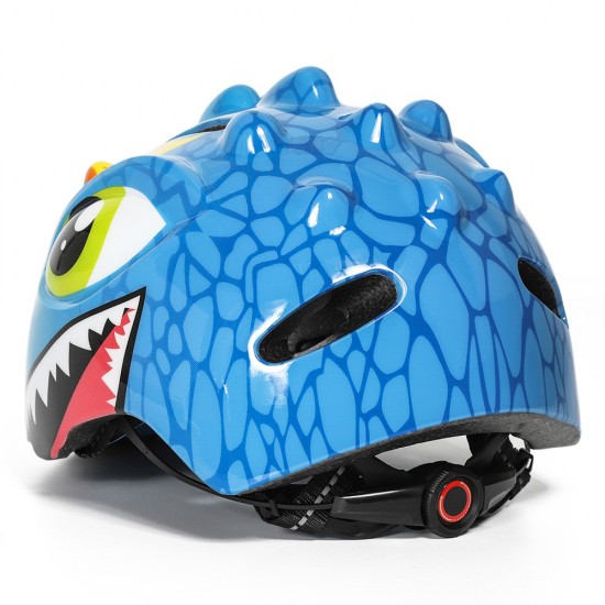 Wozinsky Children's Bicycle Helmet, Dragon Pattern, Lightweight, S - Blue