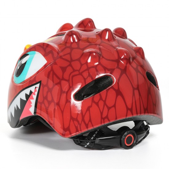 Wozinsky Children's Bicycle Helmet, Dragon Pattern, Lightweight, S - Red