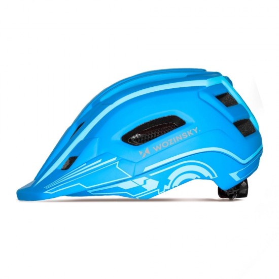 Wozinsky Kids Full Face Bike Helmet with USB Rear Light S - Blue