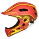 Wozinsky Kids' Full Face Bike Helmet with USB Rear Light S - Red and Yellow
