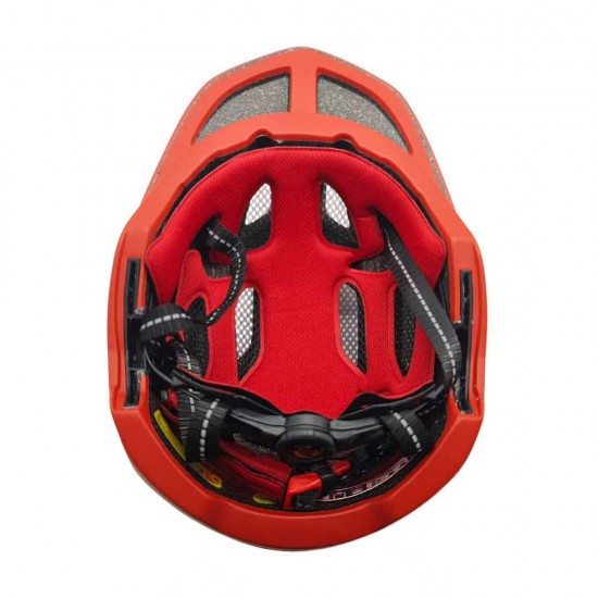 Wozinsky Kids' Full Face Bike Helmet with USB Rear Light S - Red and Yellow