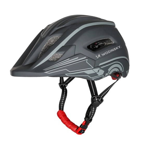 Wozinsky Kids' Full Face Bike Helmet with USB Rear Light S - Gray