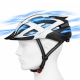 Wozinsky MTB Bike Helmet with Removable Visor and Rear USB Light L - Black and White