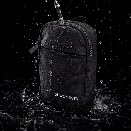 Wozinsky WMS-W1 Unisex Mini Shoulder Bag Waterproof Dual-Compartment for Phone - Black