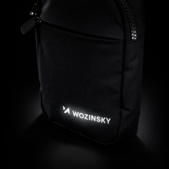 Wozinsky WMS-W1 Unisex Mini Shoulder Bag Waterproof Dual-Compartment for Phone - Black