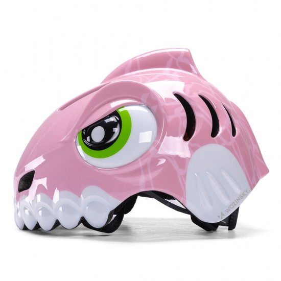 Wozinsky Children's Bike Helmet Dinosaur Pattern S - Pink