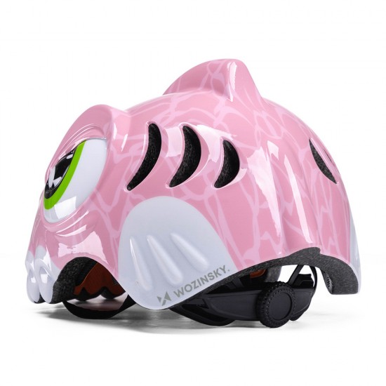 Wozinsky Children's Bike Helmet Dinosaur Pattern S - Pink
