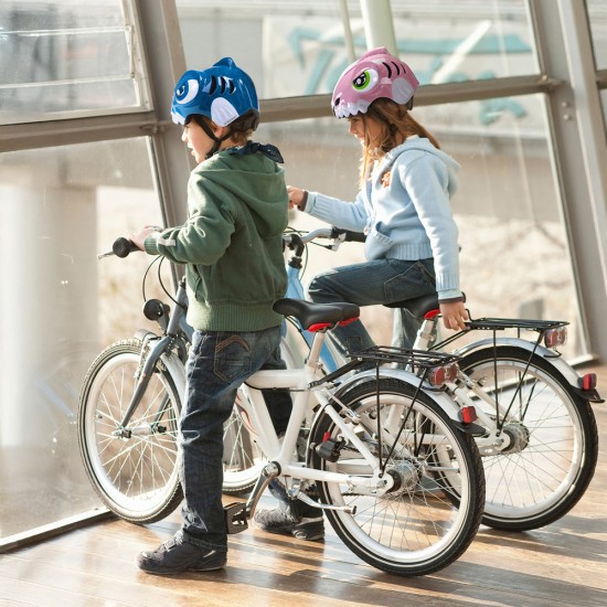 Wozinsky Children's Bike Helmet Dinosaur Pattern S - Blue