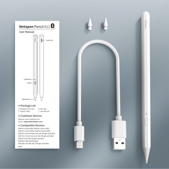 Metapen Pencil A11 for iPad - White