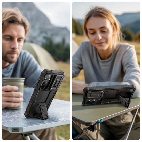 Tech-Protect Kevlar Cam+ Case for Samsung Galaxy S25 FE - Black