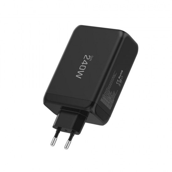 Tech-Protect NC240W-GaN 4-Port 240W Wall Charger - Black
