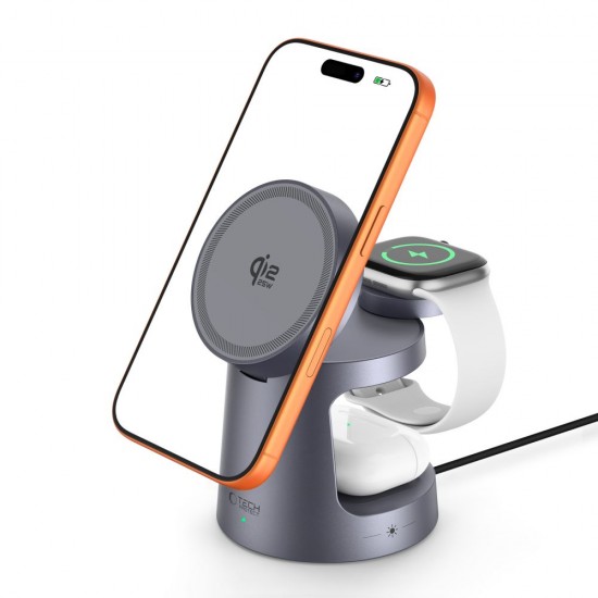 Tech-Protect QI2.2-25W-A48 3in1 Magnetic Wireless Charger - Navy Blue