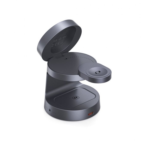 Tech-Protect QI2.2-25W-A48 3in1 Magnetic Wireless Charger - Navy Blue