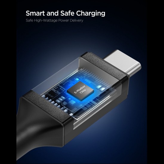 Spigen Essential EB24015CC USB-C / USB-C 240W 150cm Cable - Black