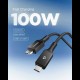 Spigen Essential EB10015CC USB-C / USB-C 100W 150cm Cable - Black
