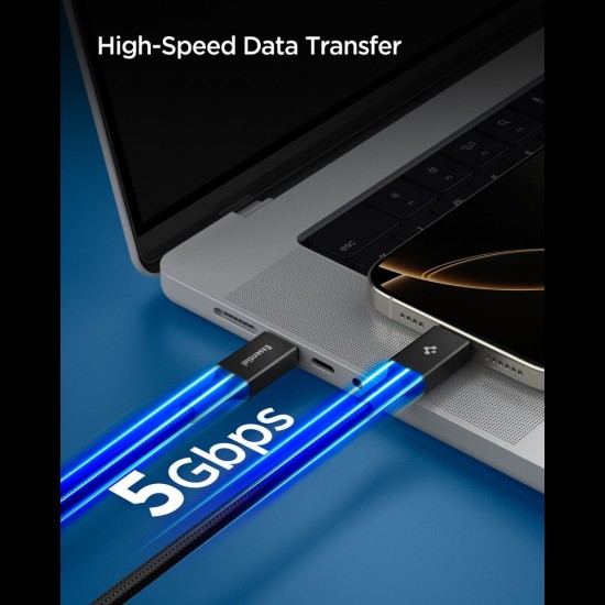 Spigen Essential EB10015CC USB-C / USB-C 100W 150cm Cable - Black