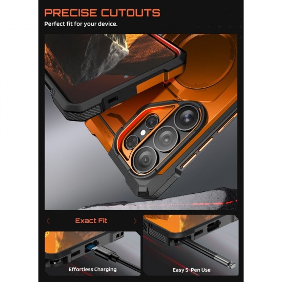 Supcase UB Grip Mag MagSafe Case for Samsung Galaxy S26 Ultra - Orange and Black