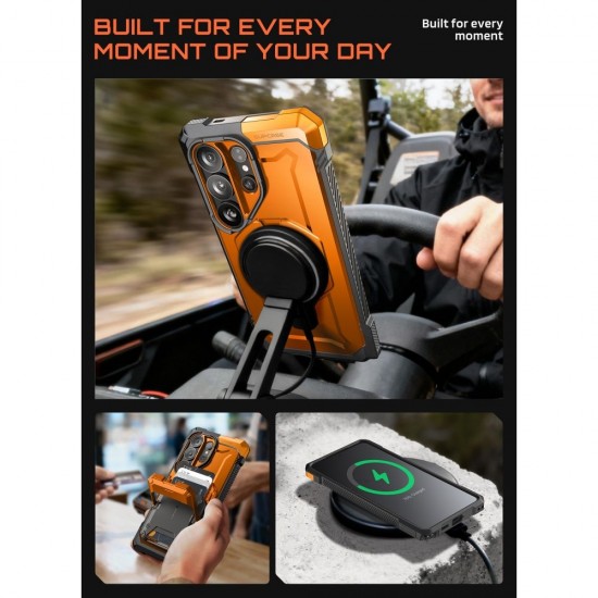 Supcase UB Grip Mag MagSafe Case for Samsung Galaxy S26 Ultra - Orange and Black