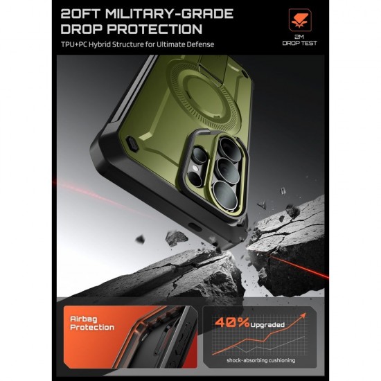 Supcase Unicorn Beetle Pro Mag MagSafe 2-Set Case for Samsung Galaxy S26 Ultra - Green and Black