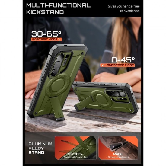 Supcase Unicorn Beetle Pro Mag MagSafe 2-Set Case for Samsung Galaxy S26 Ultra - Green and Black