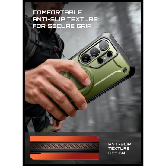 Supcase Unicorn Beetle Pro Mag MagSafe 2-Set Case for Samsung Galaxy S26 Ultra - Green and Black