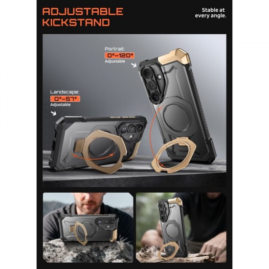 Supcase UB Grip Mag MagSafe Case for Samsung Galaxy S26 - Black and Brown