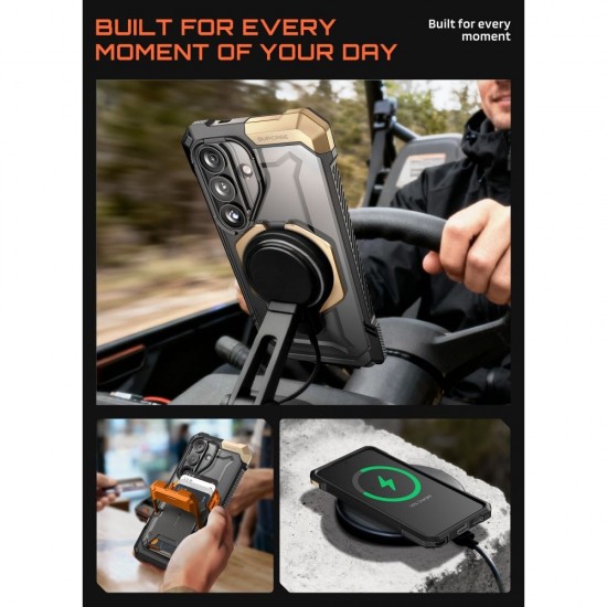 Supcase UB Grip Mag MagSafe Case for Samsung Galaxy S26 - Black and Brown