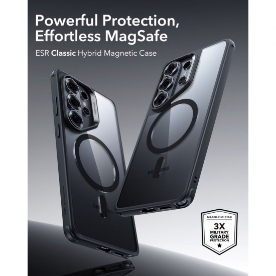 ESR Classic Hybrid MagSafe Case for Samsung Galaxy S26 Ultra - Clear Black