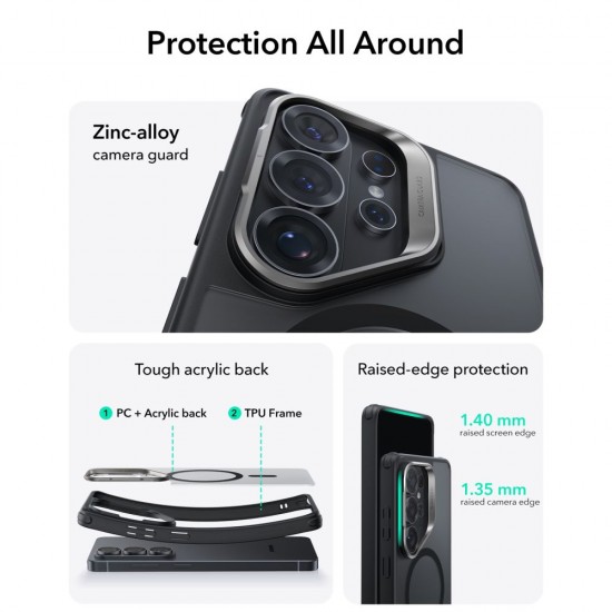 ESR Classic Hybrid Kickstand MagSafe Case for Samsung Galaxy S26 Ultra - Black