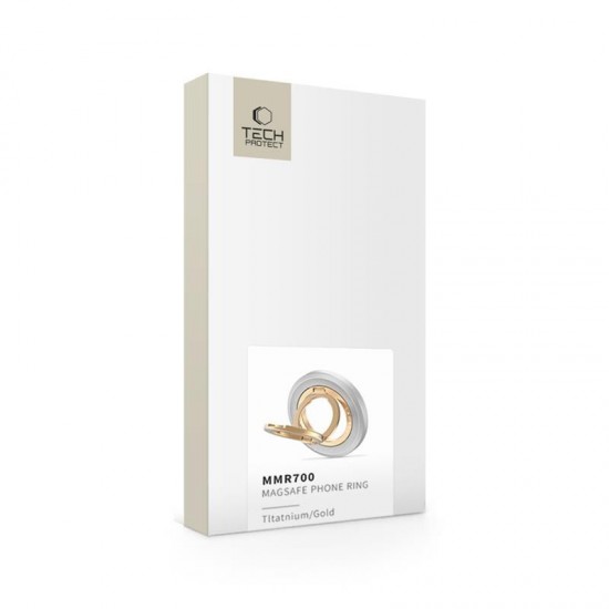 Tech-Protect MMR700 Lamano MagSafe Magnetic Phone Holder - Gray and Gold