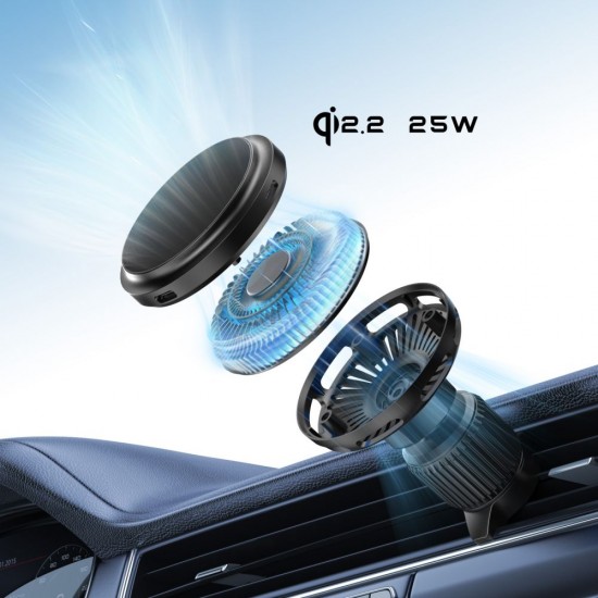 Tech-Protect V9 MagSafe 25W Qi 2.2 Car Charger - Black