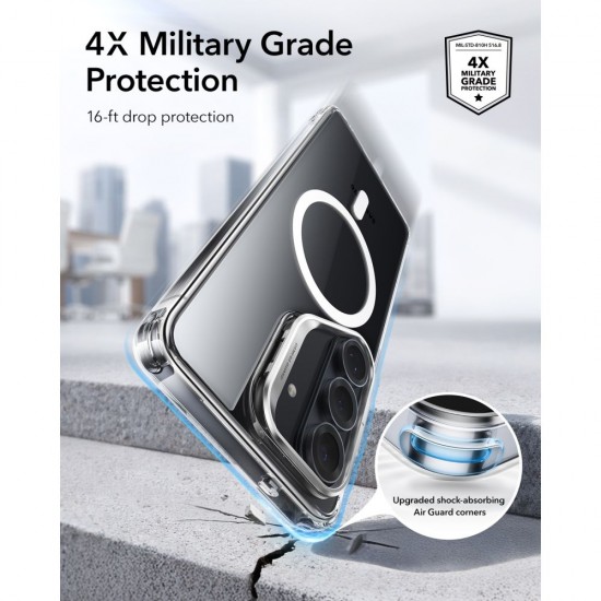 ESR Classic Hybrid Kickstand MagSafe Case for Samsung Galaxy S26+ - Transparent