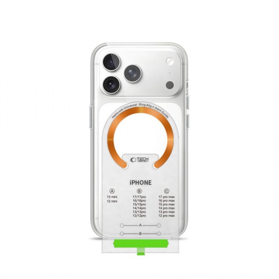 Tech-Protect MMP-210 MagSafe 2-Pack Magnetic Ring - Orange / Black