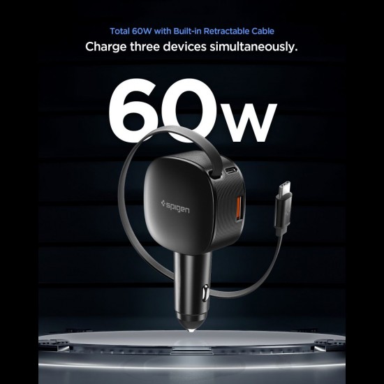 Spigen EV603BT 60W Car Charger - Black
