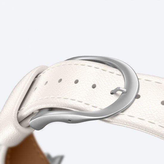 AmazingThing Class Band Leather Strap for Apple Watch 45 / 46 / 49 mm - Light Beige