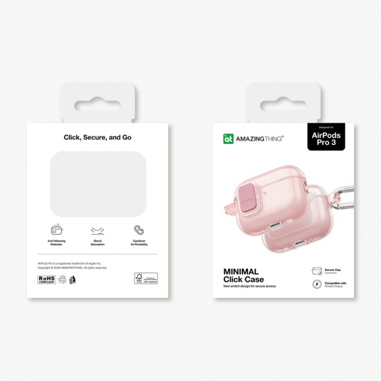 AmazingThing Minimal Case for AirPods Pro 3 - Pink