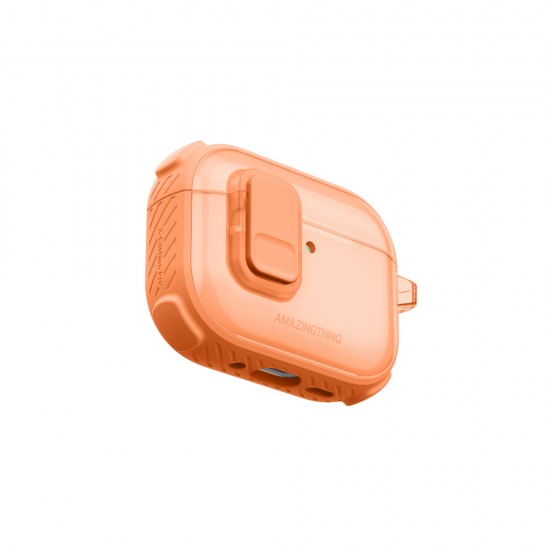 AmazingThing Titan Pro Mag Case Clear for AirPods Pro 3 - Orange
