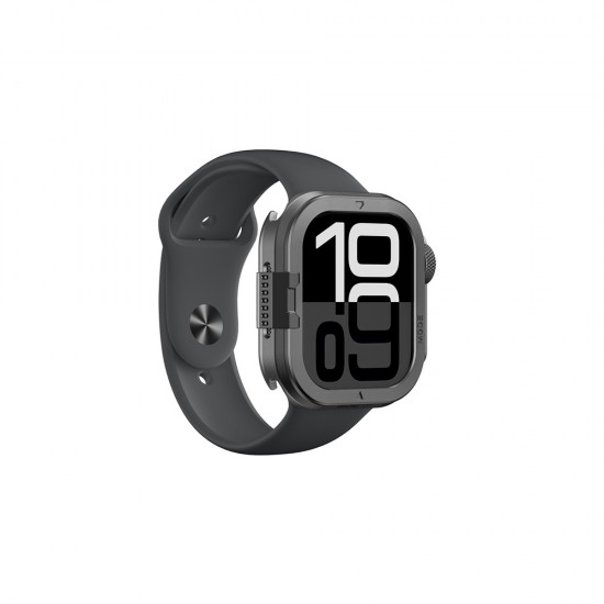 AmazingThing Titan Pro Metal Case for Apple Watch 11 46mm Aluminum - Black