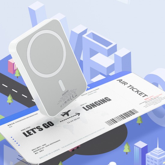 Dudao K26 Power Bank 10000mAh 20W USB-A / USB-C / MagSafe - White