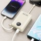 Dudao K14+ Powerbank 20000mAh 22.5W USB-C / USB-A / Built-in Lightning and USB-C Cables - White